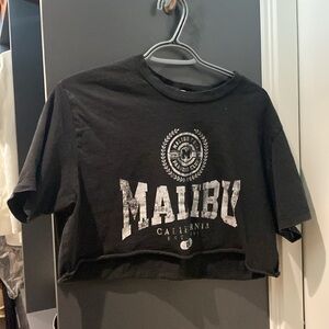 Garage cropped graphic tee shirt